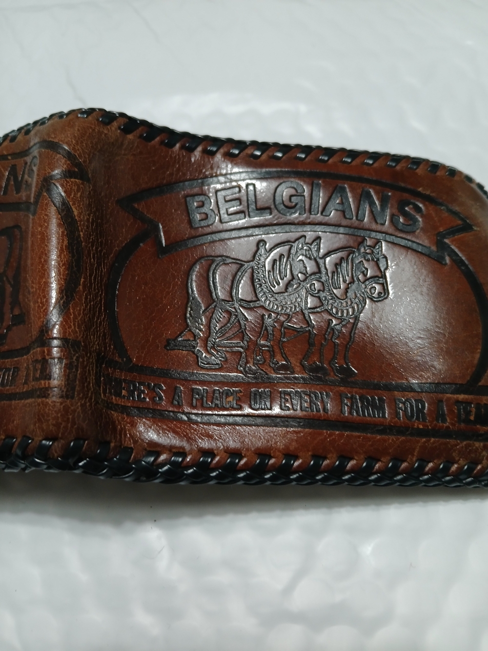 Belgians Brown Leather Money WALLET - Embossed Design